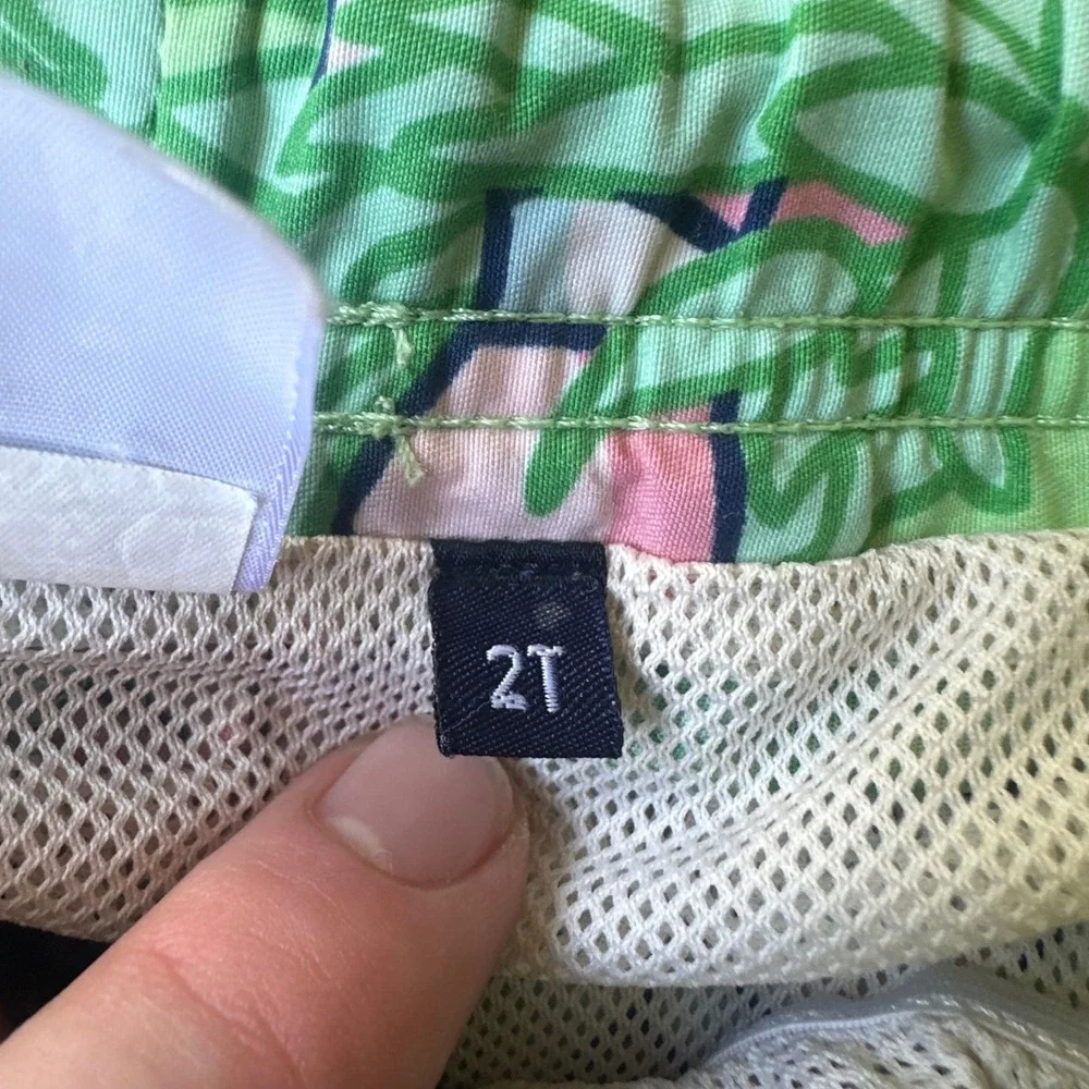 Vineyard Vines Swim Trunks Kids 2T Green Excellent Clownfish Print Shorts